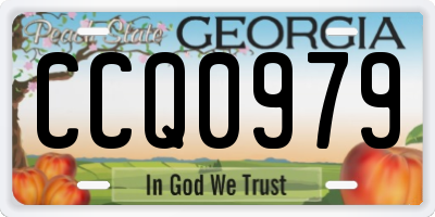 GA license plate CCQ0979