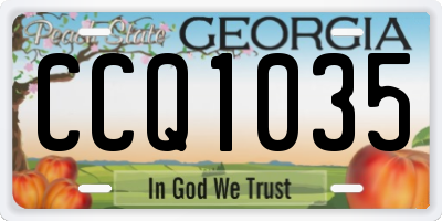 GA license plate CCQ1035