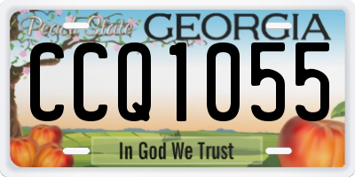 GA license plate CCQ1055