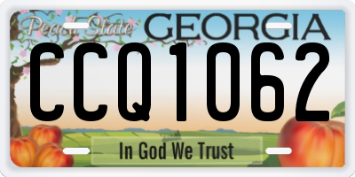 GA license plate CCQ1062