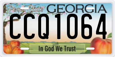 GA license plate CCQ1064