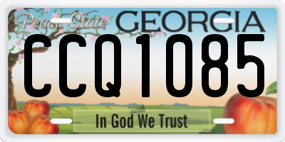 GA license plate CCQ1085