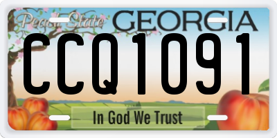 GA license plate CCQ1091