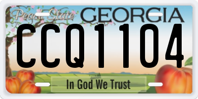 GA license plate CCQ1104