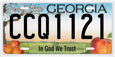 GA license plate CCQ1121