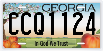 GA license plate CCQ1124