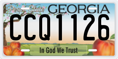 GA license plate CCQ1126