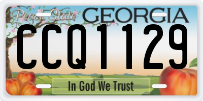 GA license plate CCQ1129