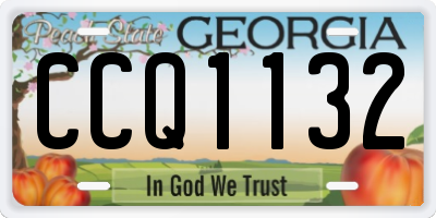 GA license plate CCQ1132
