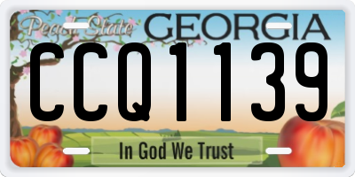 GA license plate CCQ1139