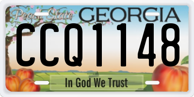 GA license plate CCQ1148
