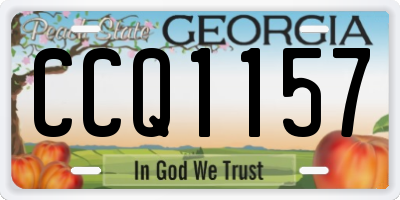 GA license plate CCQ1157