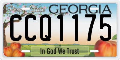 GA license plate CCQ1175