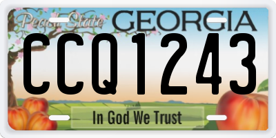 GA license plate CCQ1243