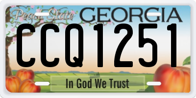 GA license plate CCQ1251