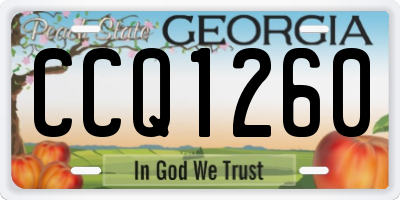 GA license plate CCQ1260