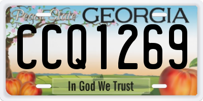 GA license plate CCQ1269