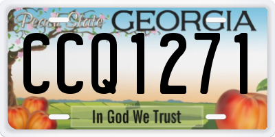 GA license plate CCQ1271