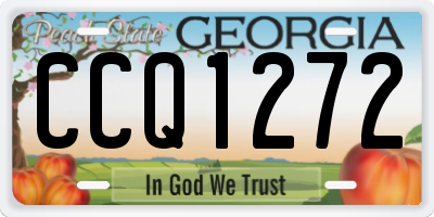 GA license plate CCQ1272