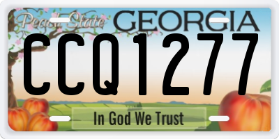 GA license plate CCQ1277