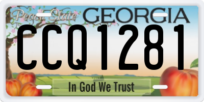GA license plate CCQ1281