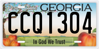GA license plate CCQ1304