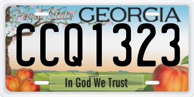 GA license plate CCQ1323