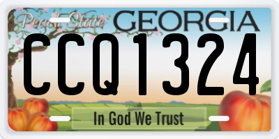 GA license plate CCQ1324