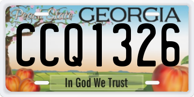 GA license plate CCQ1326