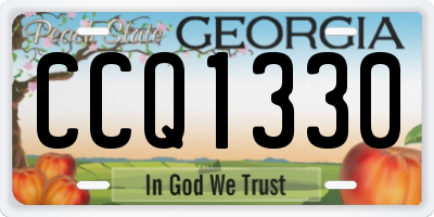 GA license plate CCQ1330