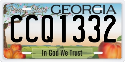 GA license plate CCQ1332