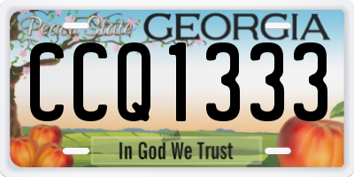 GA license plate CCQ1333