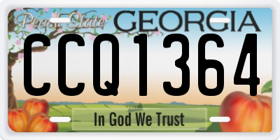 GA license plate CCQ1364