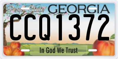 GA license plate CCQ1372