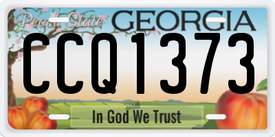 GA license plate CCQ1373