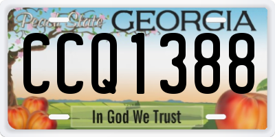 GA license plate CCQ1388