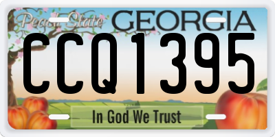 GA license plate CCQ1395