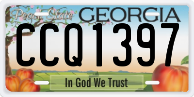 GA license plate CCQ1397