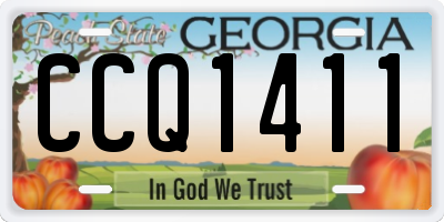 GA license plate CCQ1411