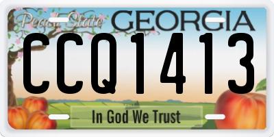 GA license plate CCQ1413