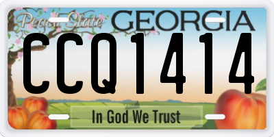 GA license plate CCQ1414