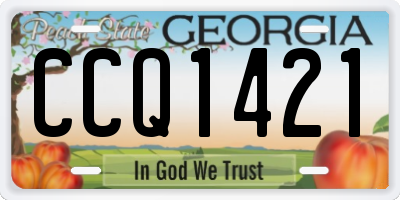 GA license plate CCQ1421