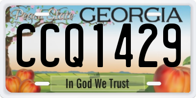 GA license plate CCQ1429