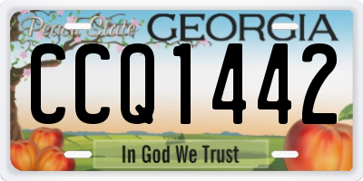 GA license plate CCQ1442