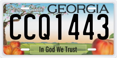 GA license plate CCQ1443
