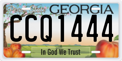 GA license plate CCQ1444