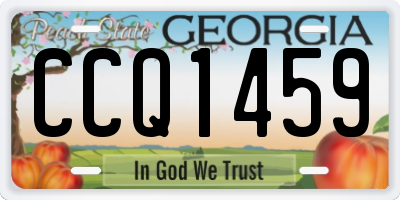 GA license plate CCQ1459