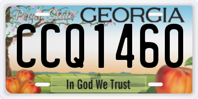 GA license plate CCQ1460