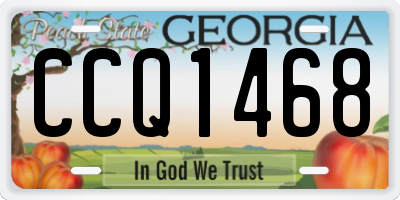 GA license plate CCQ1468