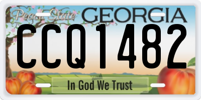 GA license plate CCQ1482